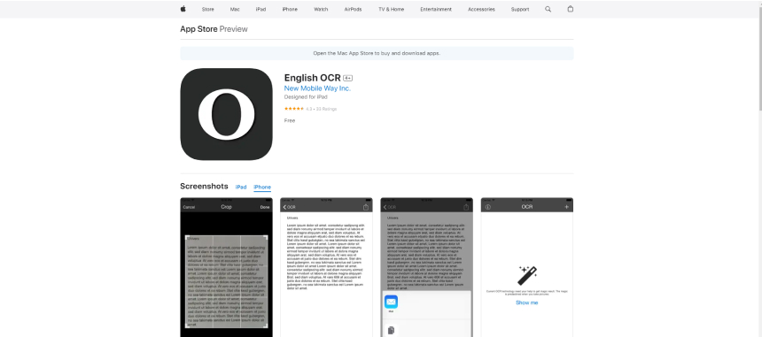 English OCR (iOS)