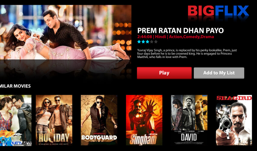 BigFlix ott platforms movies