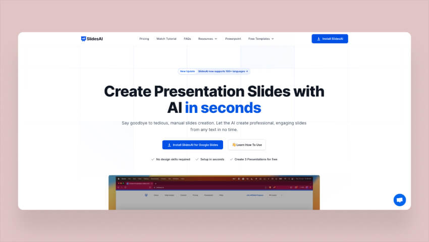 SlidesAI free AI presentation tools