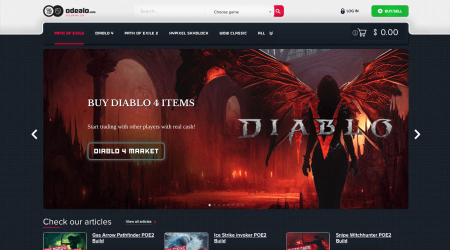 Odealo - sell game account online safely